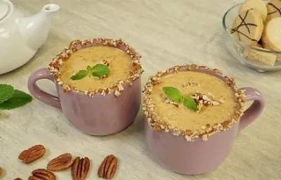 Atole de dulce de leche con nuez