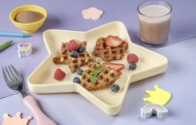 Waffles de Frutas con Chocolate