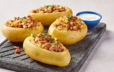 Papa Rellena de Chorizo Argentino