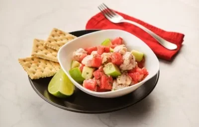 CEVICHE de PESCADO con MANZANA VERDE