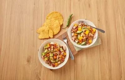 Ensalada de atún con mango