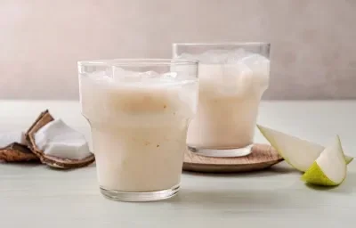 Agua de pera con coco