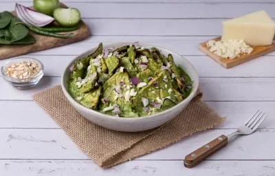 Chilaquiles con Salsa de Espinacas