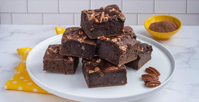 Ingredientes del brownie de chocolate y nueces