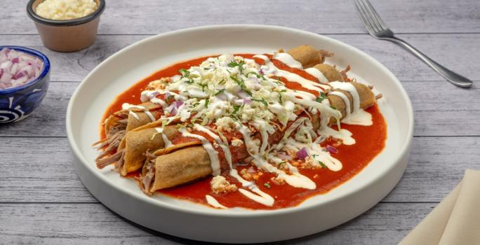 Flautas Ahogadas de Res