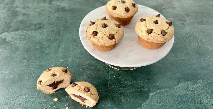 Cupcakes de Galletas de Chispas de Chocolate