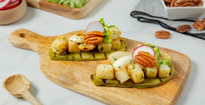 Huaraches de Nopal con Papas