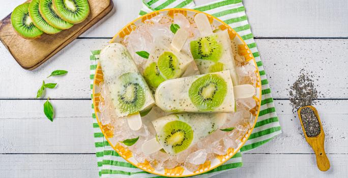 Paletas de Chía con Kiwi