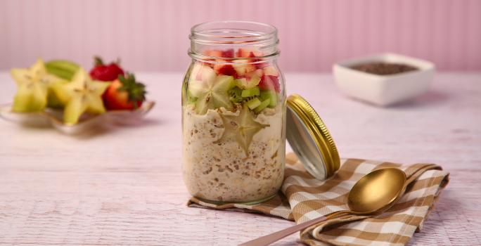 Overnight Oats de Quinoa y Frutos Tropicales