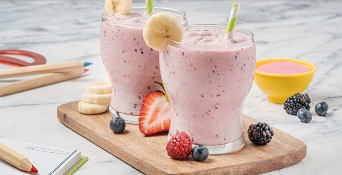 Batido de Fresa, Plátano y Moras