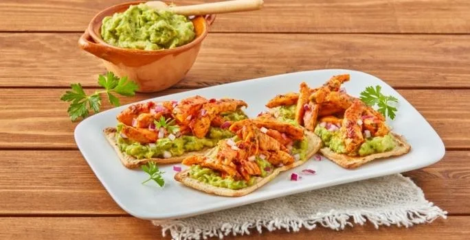 tostadas de pollo receta