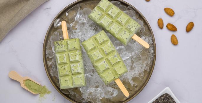 Paletas Heladas de Matcha