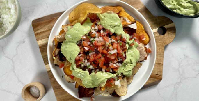 Nachos con Pico de Gallo