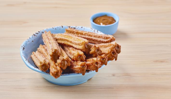 Churros con dulce de leche