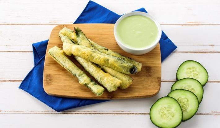 Cáscaras de Pepino Tempura