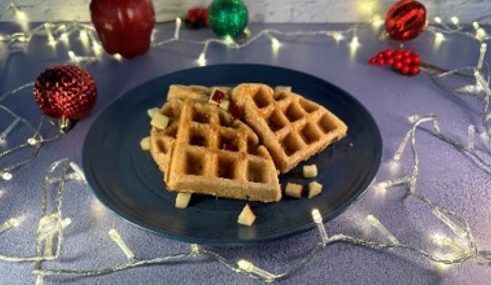 Waffles de Manzana Canela