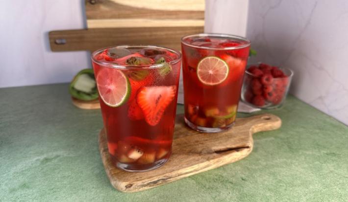 Soda de frutos rojos