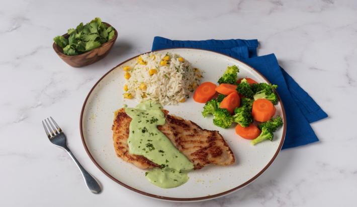 Filete Blanco en Crema de Cilantro