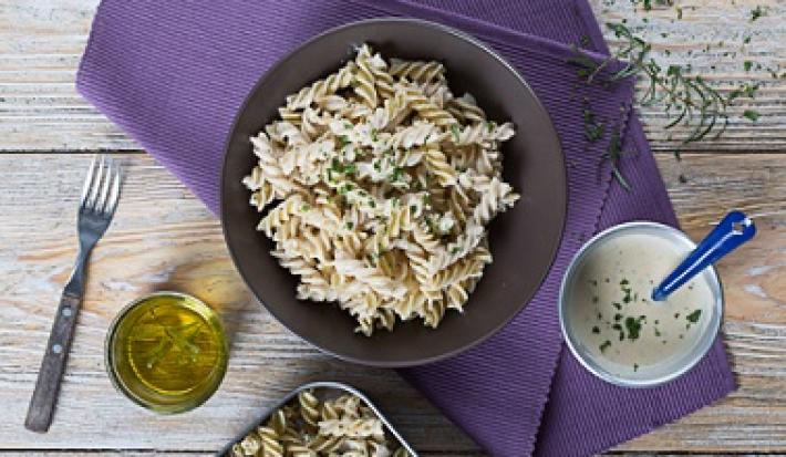 Fusilli en salsa de romero y ajo