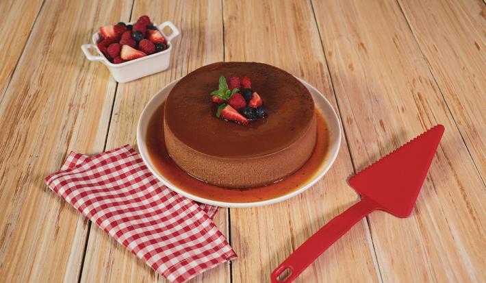 Flan de chocolate