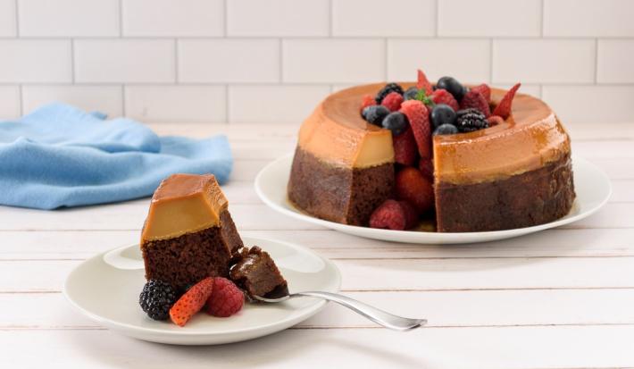 CHOCOFLAN sin HORNO preparado con Leche Condensada LA LECHERA