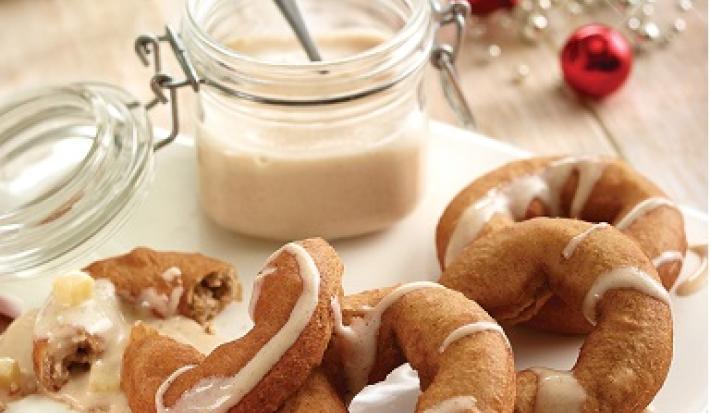 donas con salsa de manzana