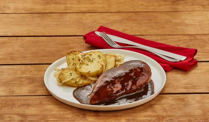 Pechuga de pollo en salsa de tamarindo