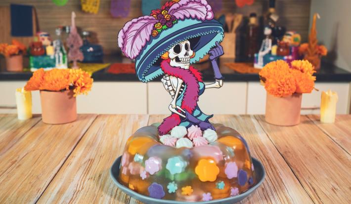 GELATINA de CATRINA preparada con Leche Condesada LA LECHERA®