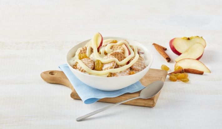 Bowl de galletas con manzana canela