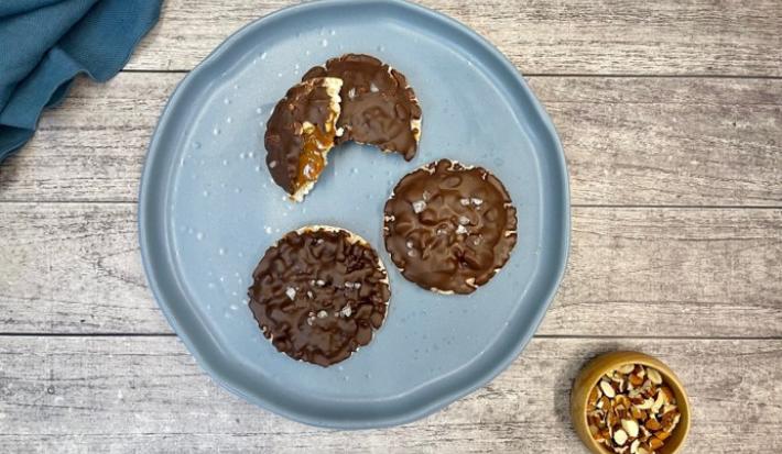 Tortitas de Arroz con Dulce de Leche