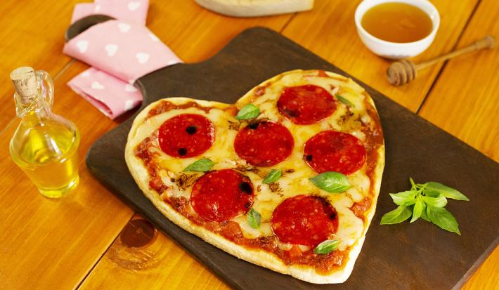 Pizza de corazón