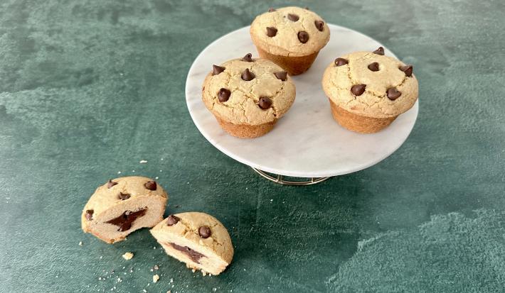 Cupcakes de Galletas de Chispas de Chocolate