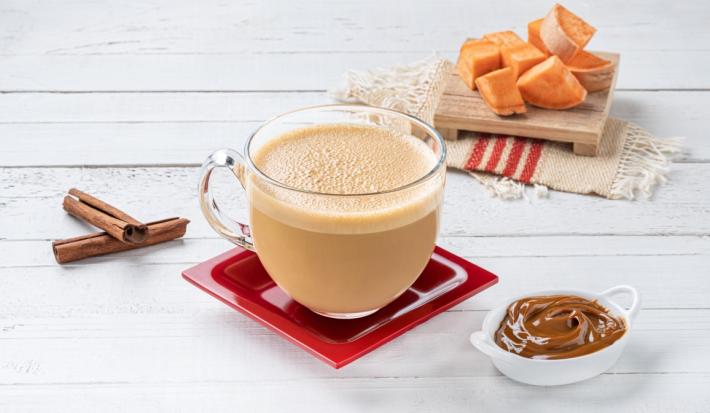 Atole de Camote con Dulce de Leche