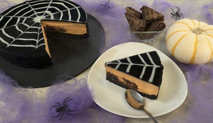 Pumpkin cheesecake con brownie