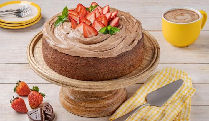 Pastel de Chocolate con Fresas