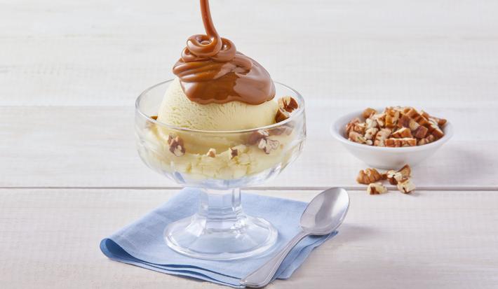 HELADO CON DULCE DE LECHE