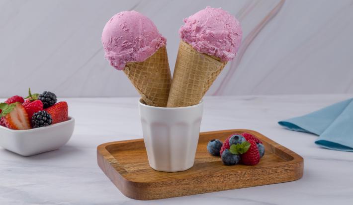 Helado de Yogurt con Frutos Rojos