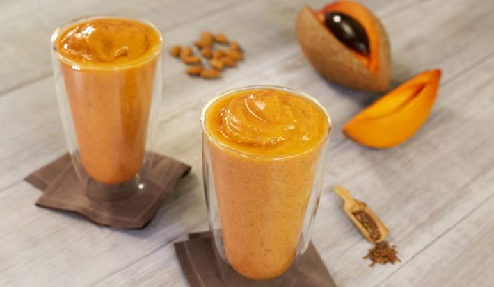 Smoothie de mamey con linaza