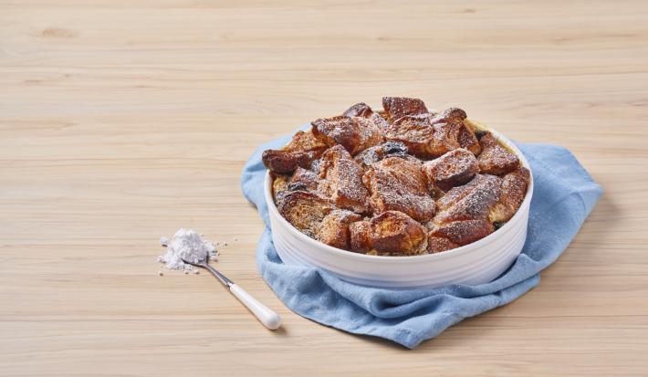 Budín de canela con pasas