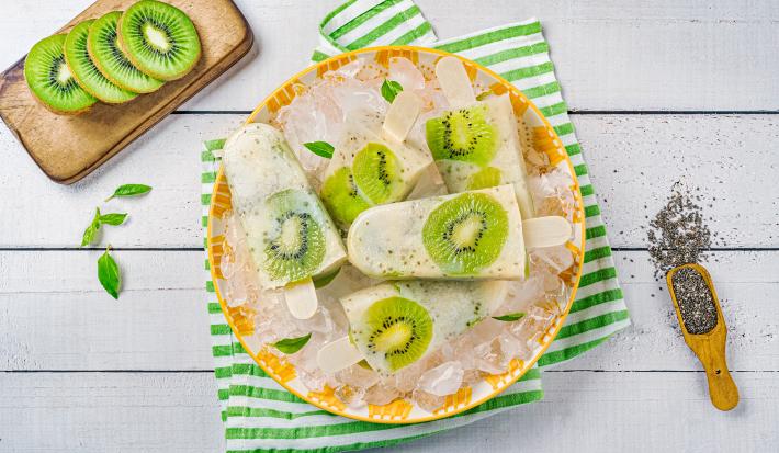 Paletas de Chía con Kiwi