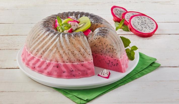 Gelatina de pitahaya