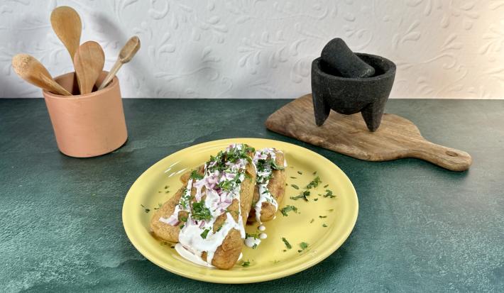 Tetelas de Queso con Champiñones