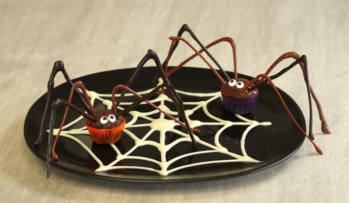 Cupcakes de araña