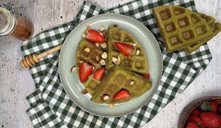 Waffles de Matcha