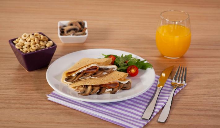 crepas de jamon con queso