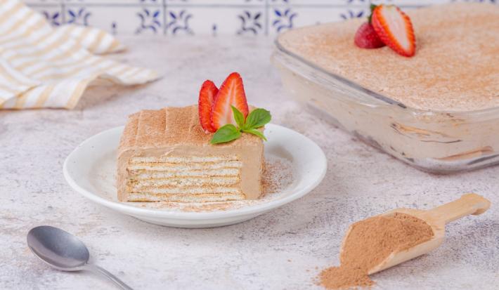 Postre de Galletas con Crema de Moka