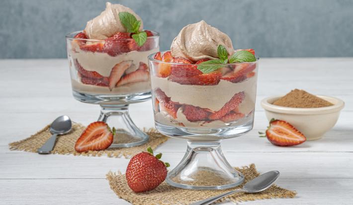 Fresas con Crema de Chocolate