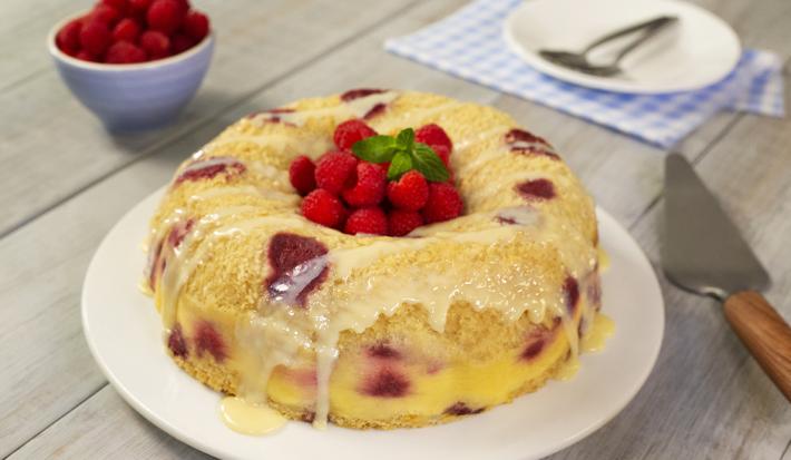 Rosca de tamal con frambuesa