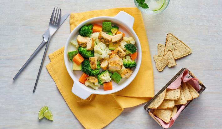 Bowl de pollo con vegetales