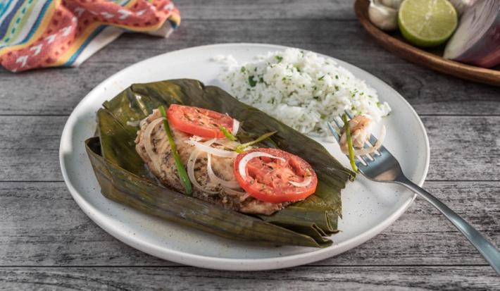 Pescado Envuelto en Hoja de Plátano